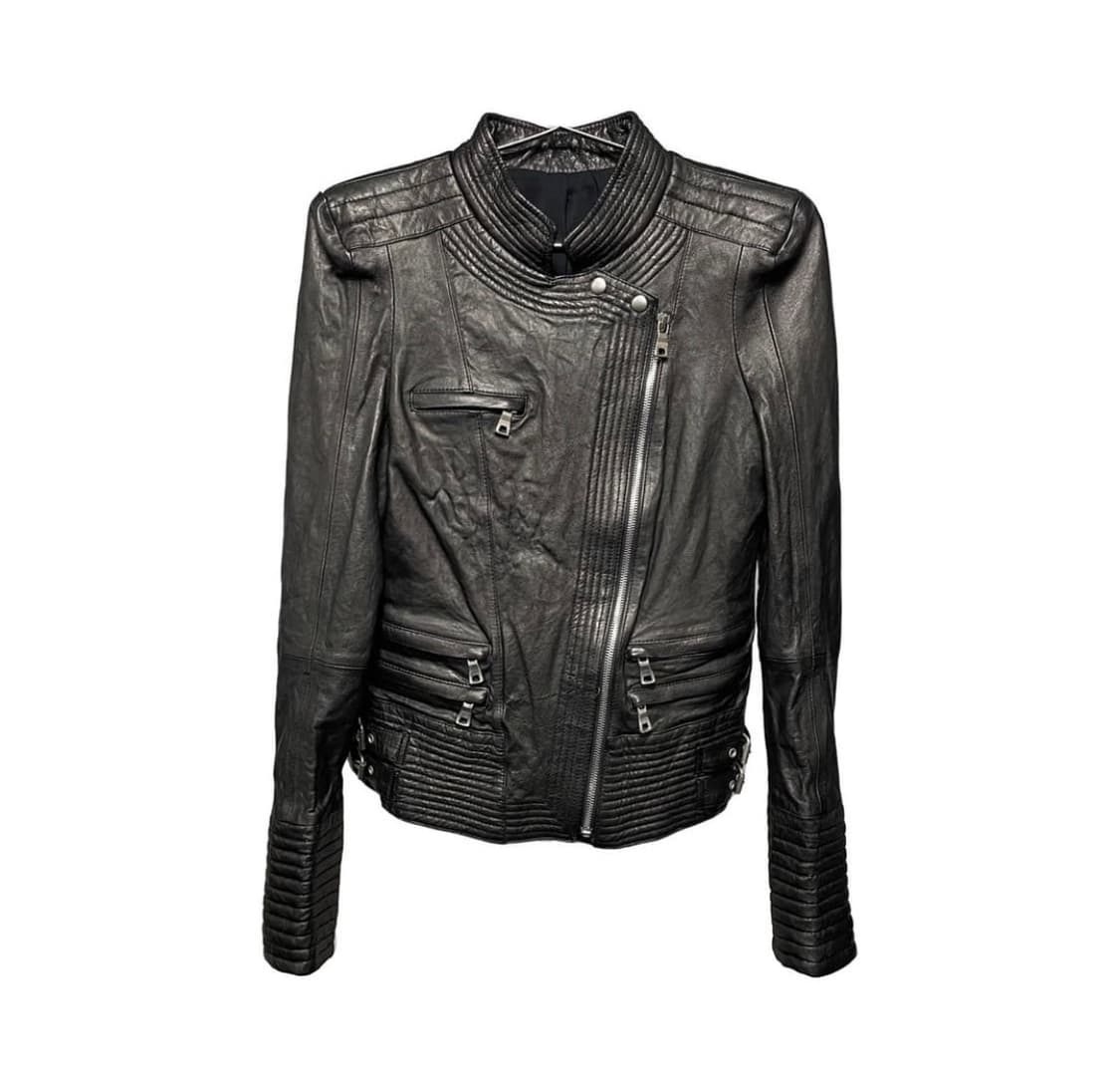 Vintage asymmetrical jacket 빈티지 레더자켓 비대칭 상품이미지1