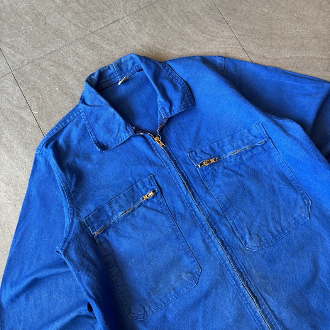 90년대 빈티지 프랑스 생산 프렌치 워크 트윌코튼 자켓 상품이미지2