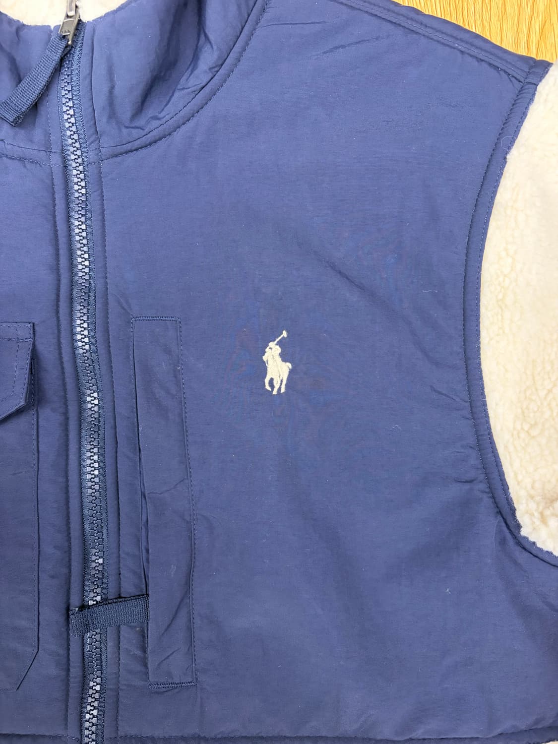 폴로 랄프로렌 네이비 양털 플리스 후리스 집업 자켓   xs   상품이미지2