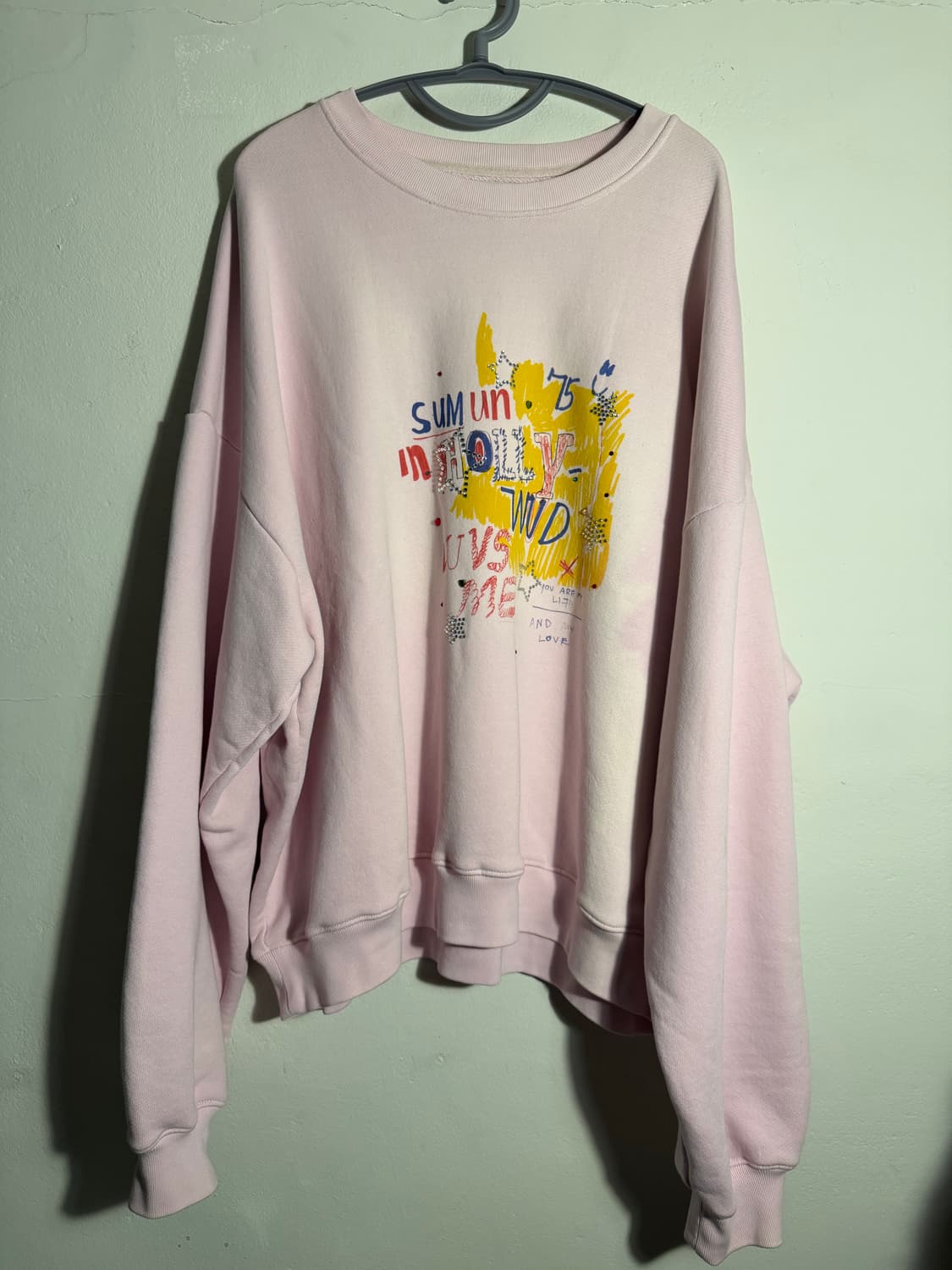 Paly Hollywood 크루넥 / 맨투맨 핑크 XL/2XL 상품이미지1