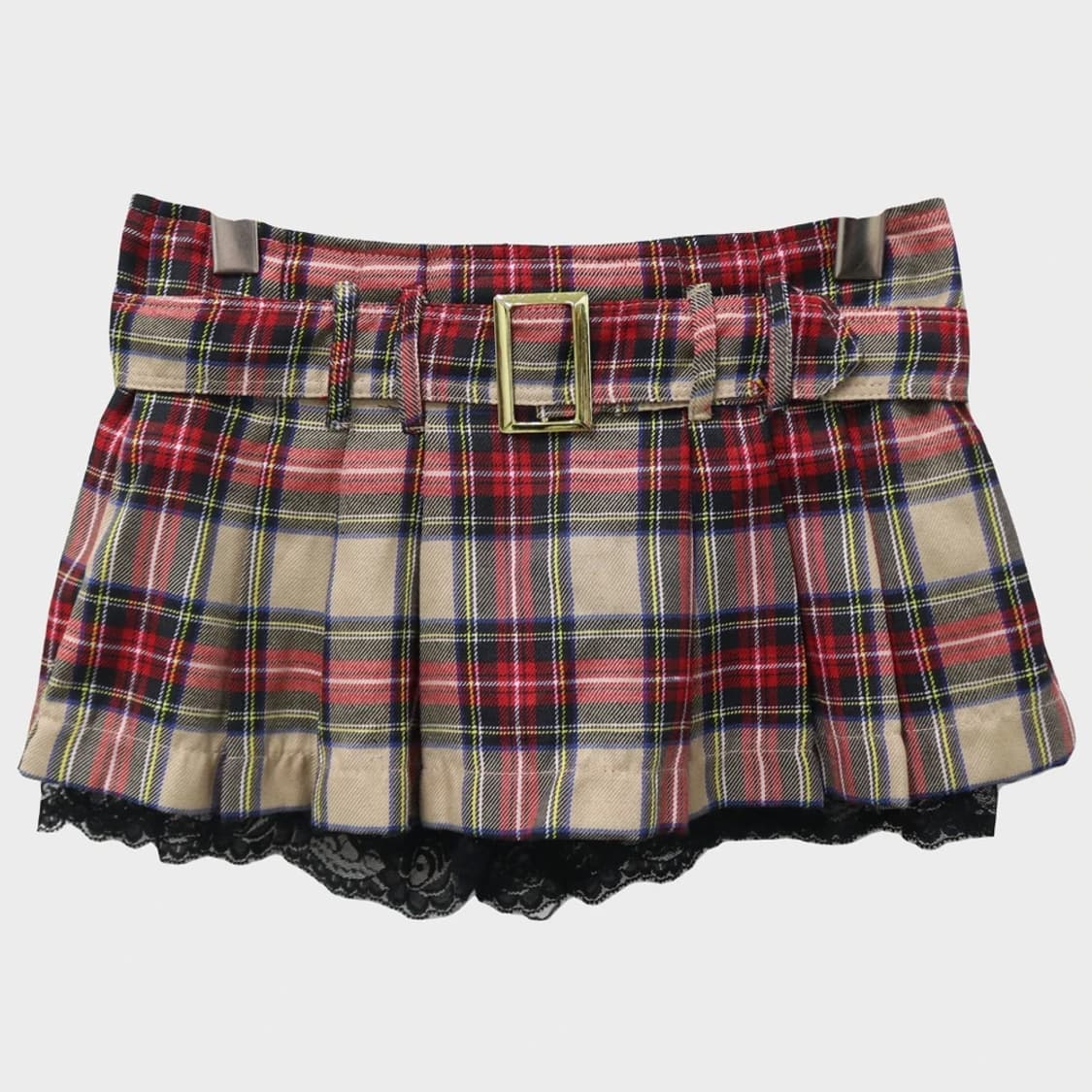 GROWING RICH 체크 마이크로 미니 스커트 64627 상품이미지1