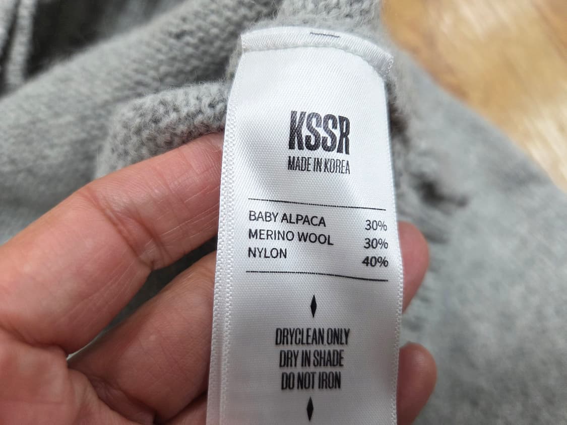 키써(KSSR) 베이비알파카 울 다이아몬드 크롭가디건 55-66 새상품 상품이미지9