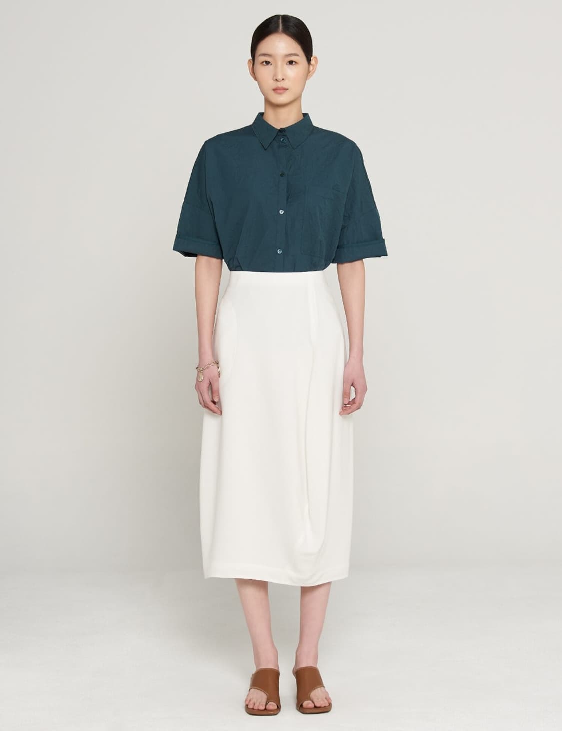 구호 볼륨 슬립 롱스커트 4사이즈 상품이미지1