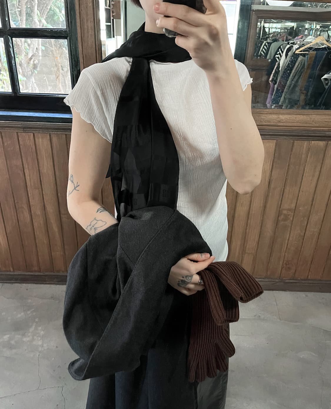 GIVENCHY logo sheer silk scarf 상품이미지4