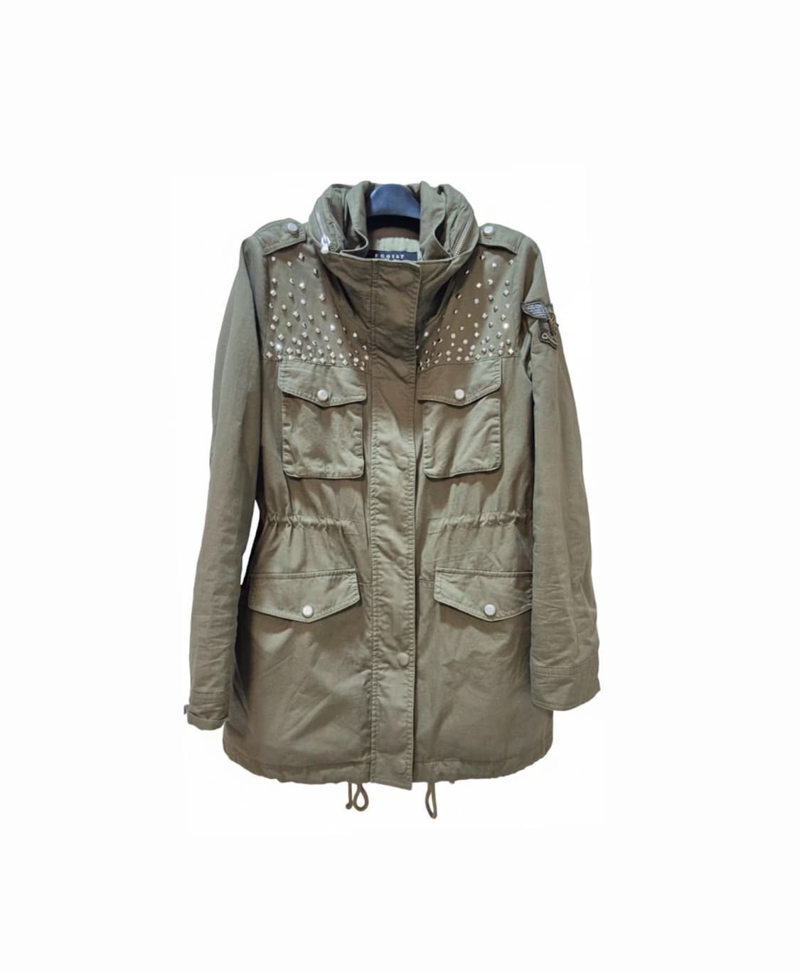 에고이스트 카키 스터드 야상 55 상품이미지1