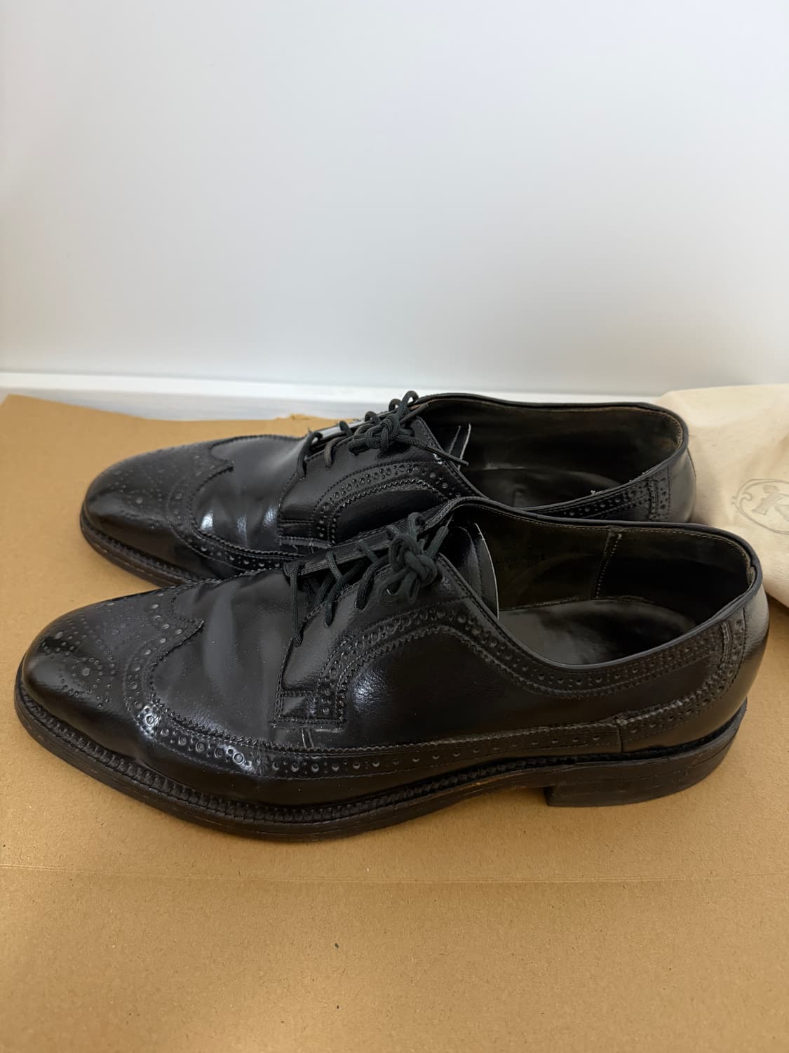 아메리칸 윙팁 롱윙 더비 슈즈 블랙 270-275 상품이미지2