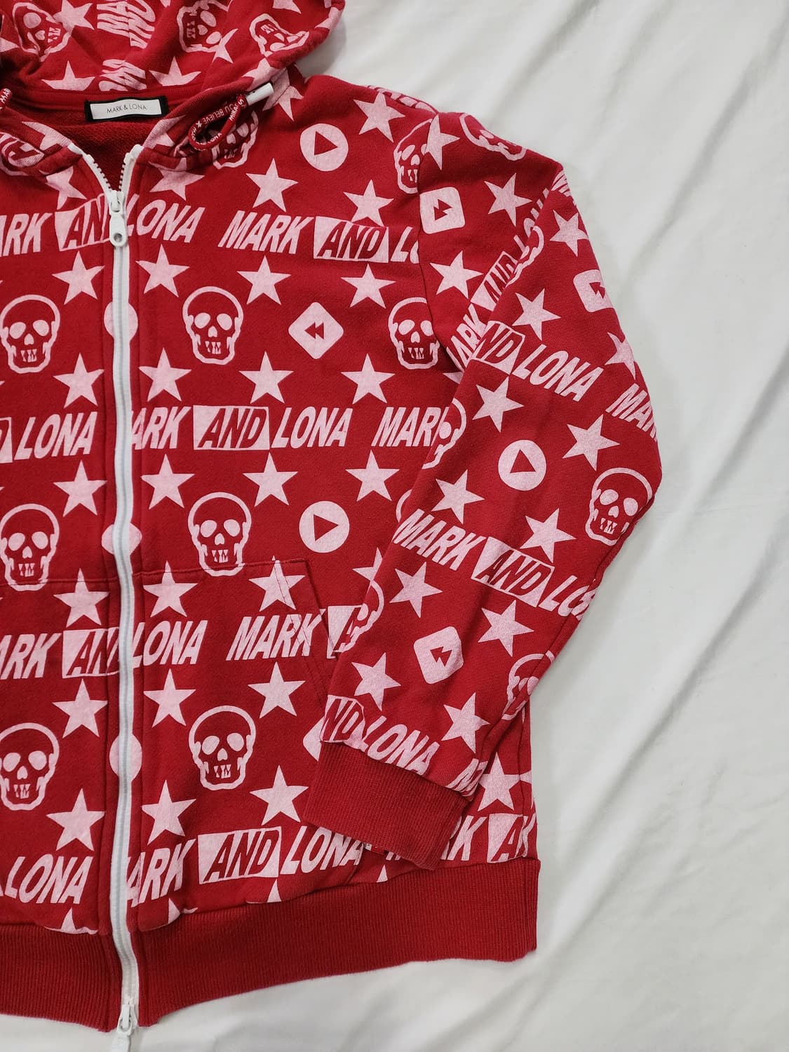 마크앤로나 10주년 스컬 후드 집업 상품이미지5