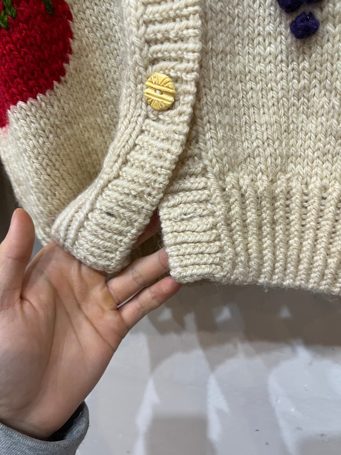 핸드메이드 아플리케 모리 울 가디건  상품이미지5