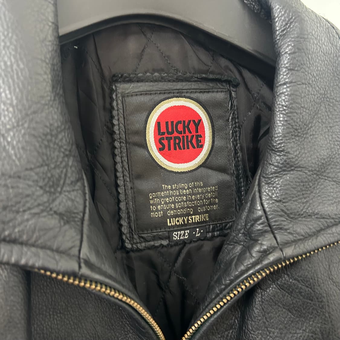 Lucky Strike 소가죽 봄버 자켓 상품이미지8
