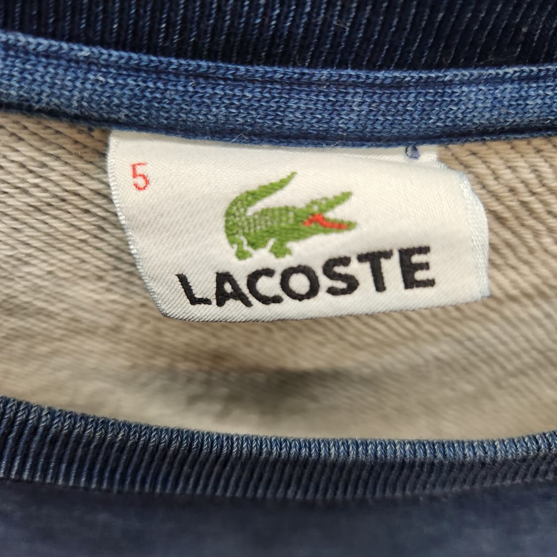 라코스테 빅로고 데님 엘보패치 맨투맨 5(L) 상품이미지4