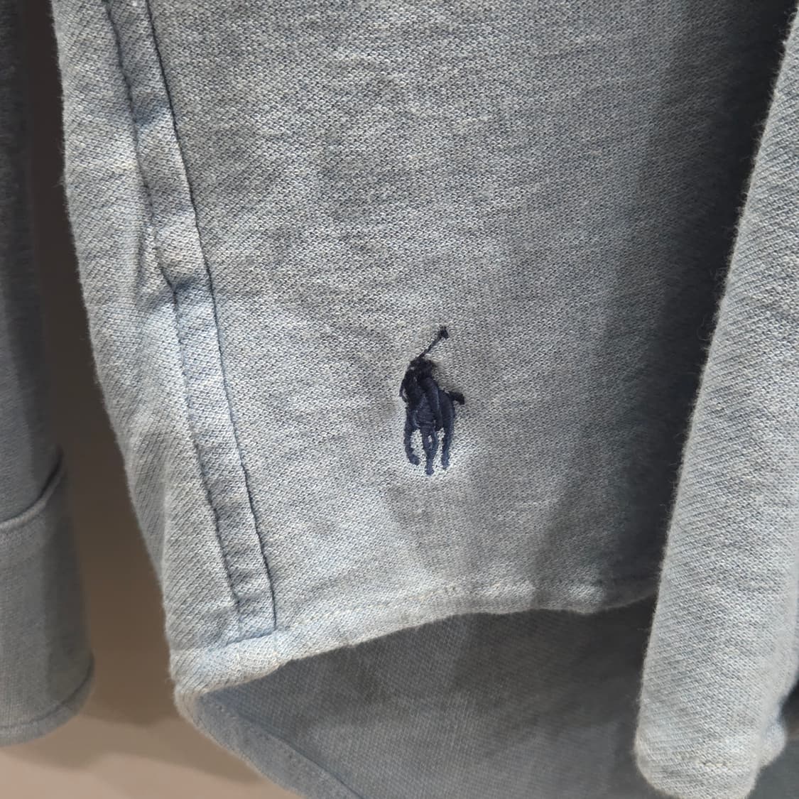 폴로랄프로렌 블루 인디고 니트 샴브레이 워크셔츠 M 상품이미지2