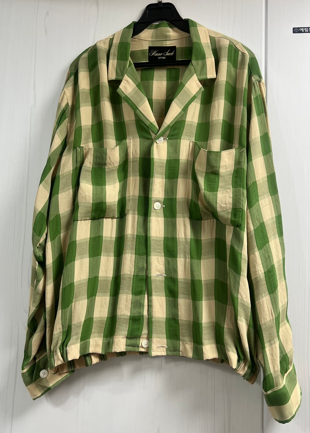 Haversack 하버색 그린 체크 블루종  상품이미지3