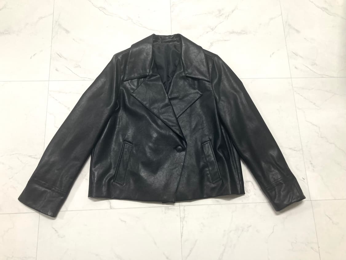 (거의 새것)노어 하프 트렌치 레더 자켓 44-55 상품이미지1