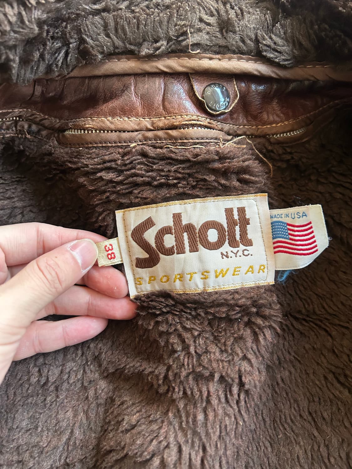 80‘s Schott 쇼트 G-1 가죽자켓 상품이미지7