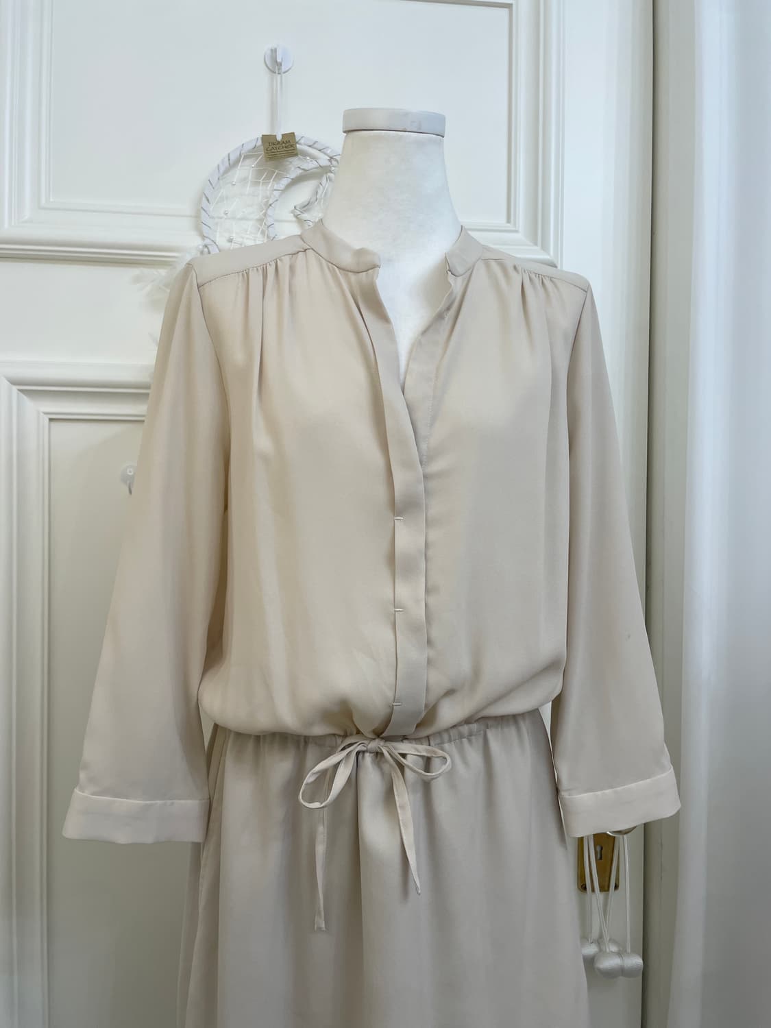 beige gray basic waist bow opc(size-38) 상품이미지5