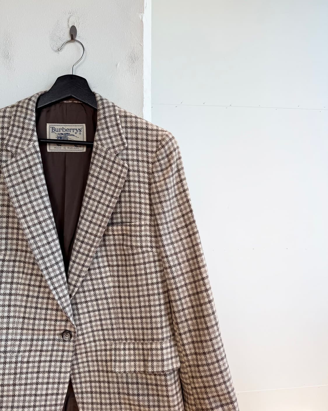 버버리 브라운 체크 1b 블레이저 자켓  상품이미지5