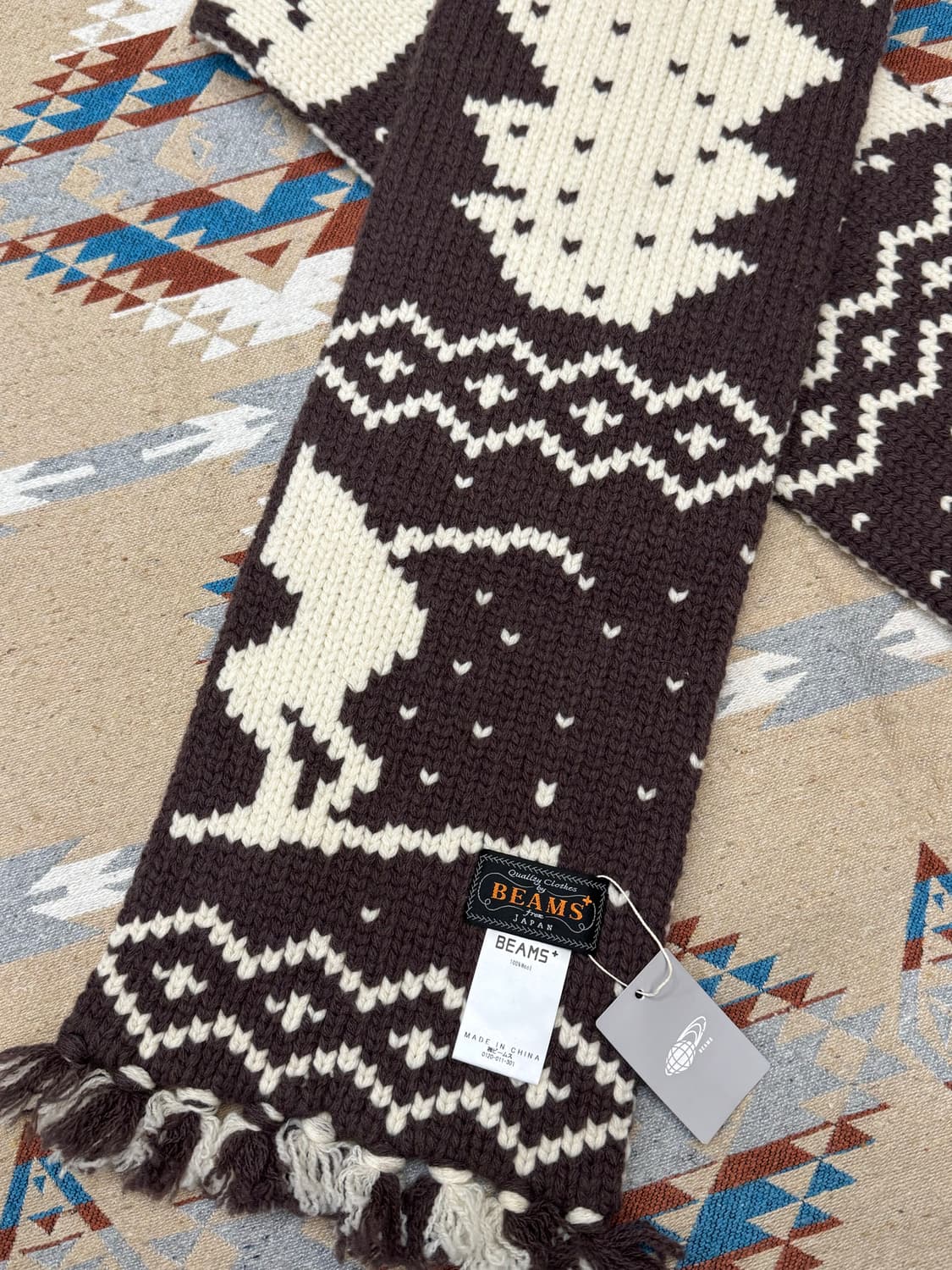 [OS] 빔즈 플러스 노르딕 패턴 자카드 머플러 상품이미지2