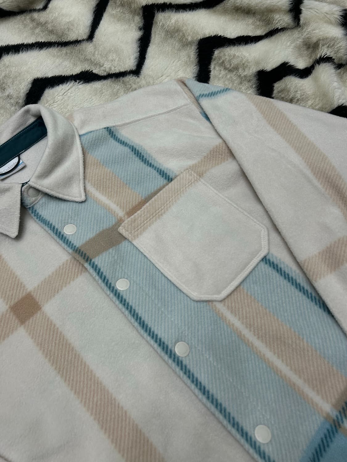 [2Xl]컬럼비아 플리스 체크 셔츠 자켓 상품이미지1