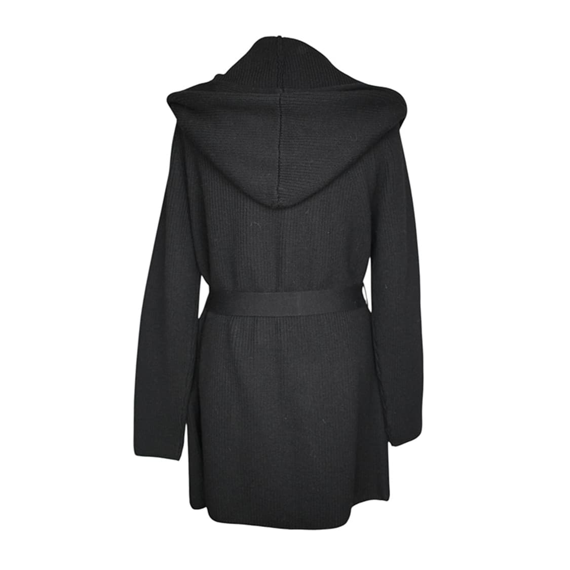 막스마라 블랙 니트 벨티드 후드 랩 가디건 55 상품이미지2