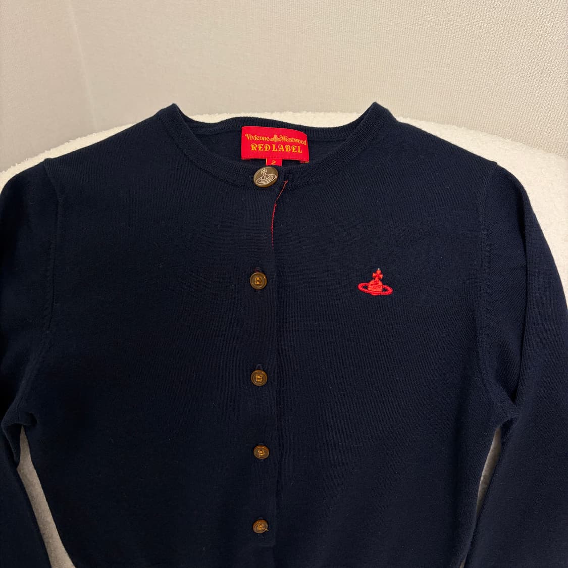 비비안웨스트우드 울 네이비 가디건 상품이미지2