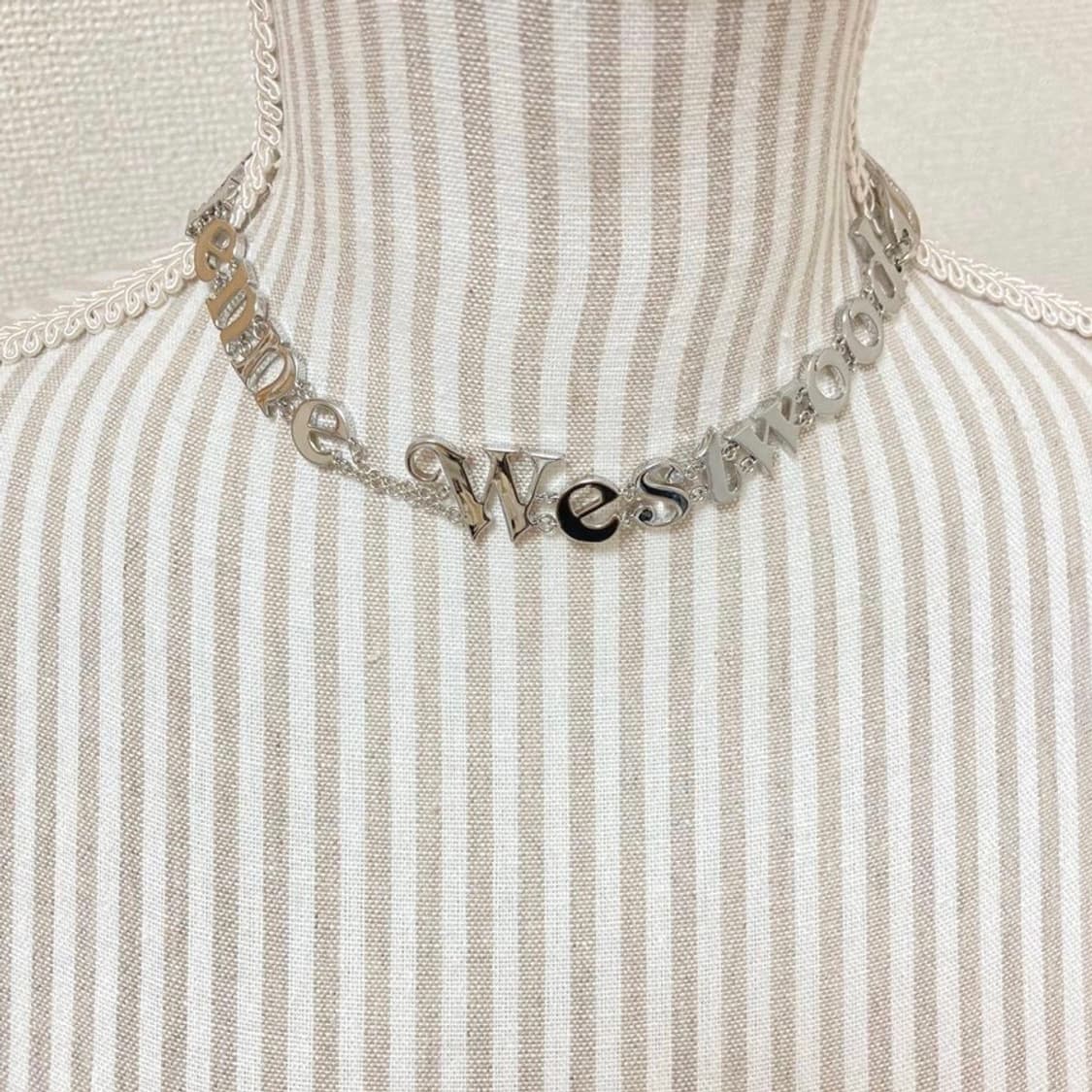 비비안웨스트우드 로고 레터링 3d orb 초커 체인 목걸이(새상품) 상품이미지5