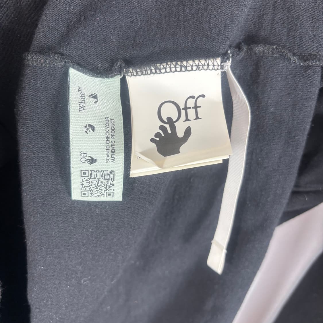 (정품/XL)오프화이트 파스칼 페인팅 블랙 긴팔 티셔츠 상품이미지7