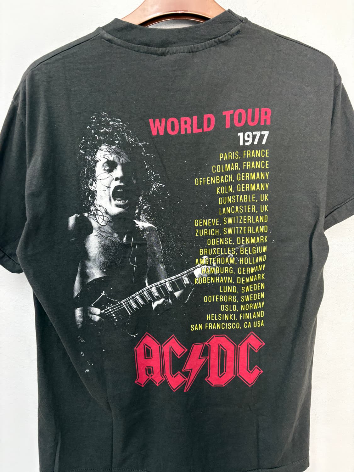 빈티지 헤인즈 락밴드 AC/DC 투어 반팔 A3711 상품이미지5