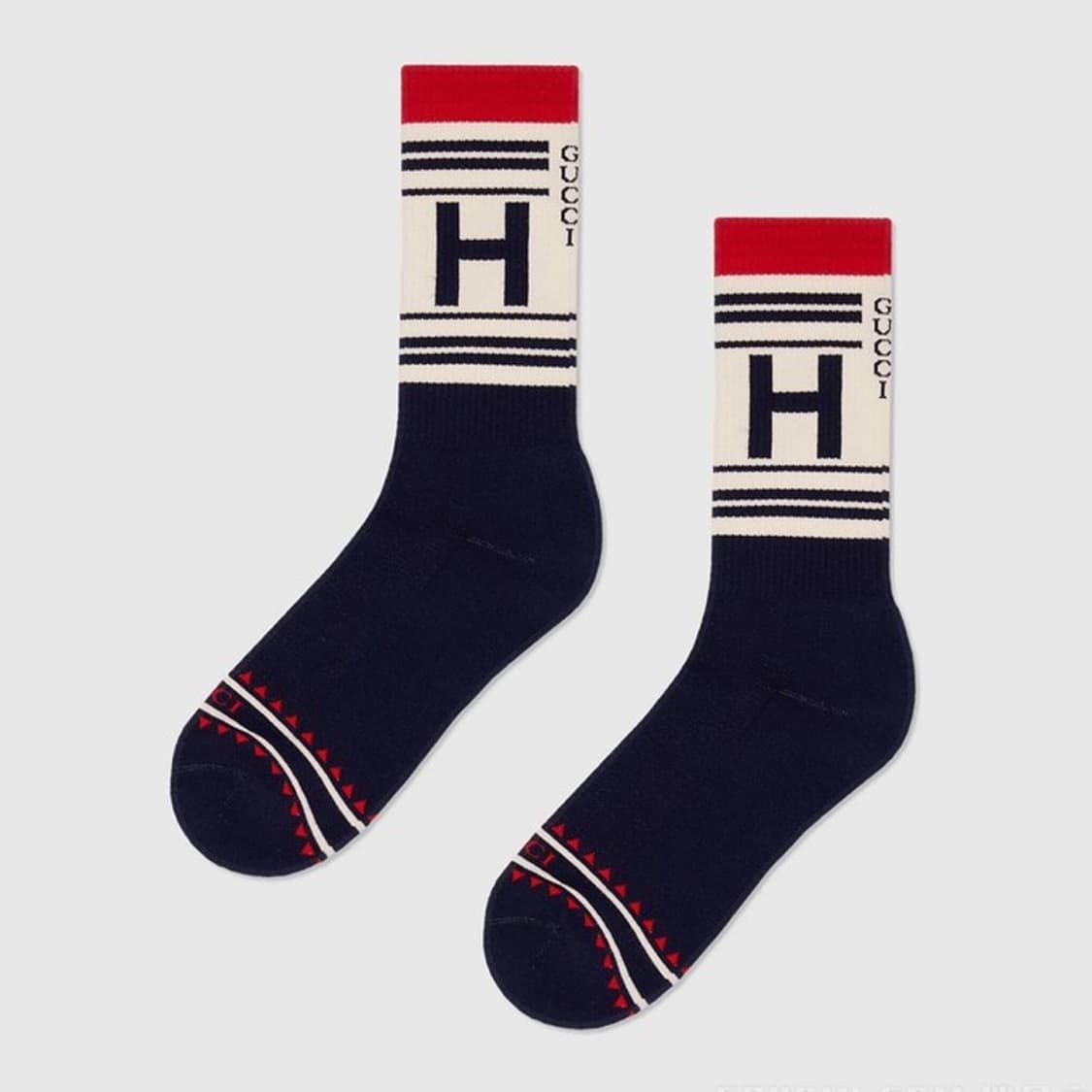 새상품 구찌 양말 Gucci  HA HA HA 컬렉션 삭스 네이비  상품이미지2