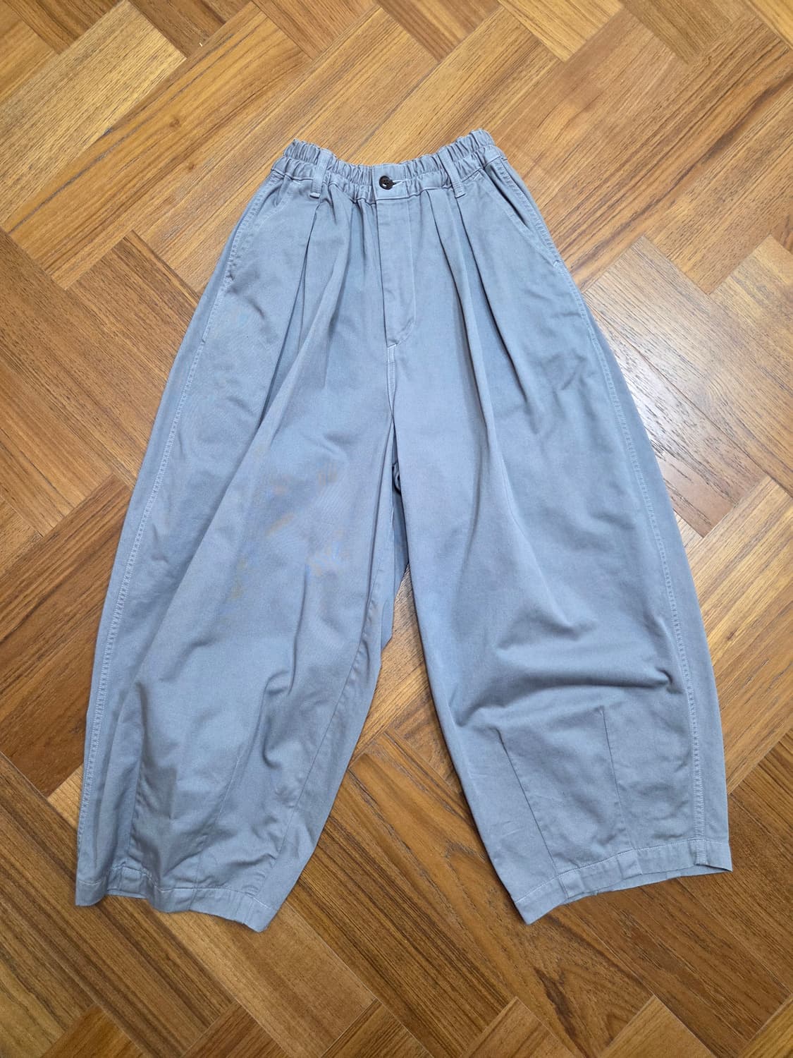 Harvesty 그레이 코튼 벌룬 팬츠 상품이미지1