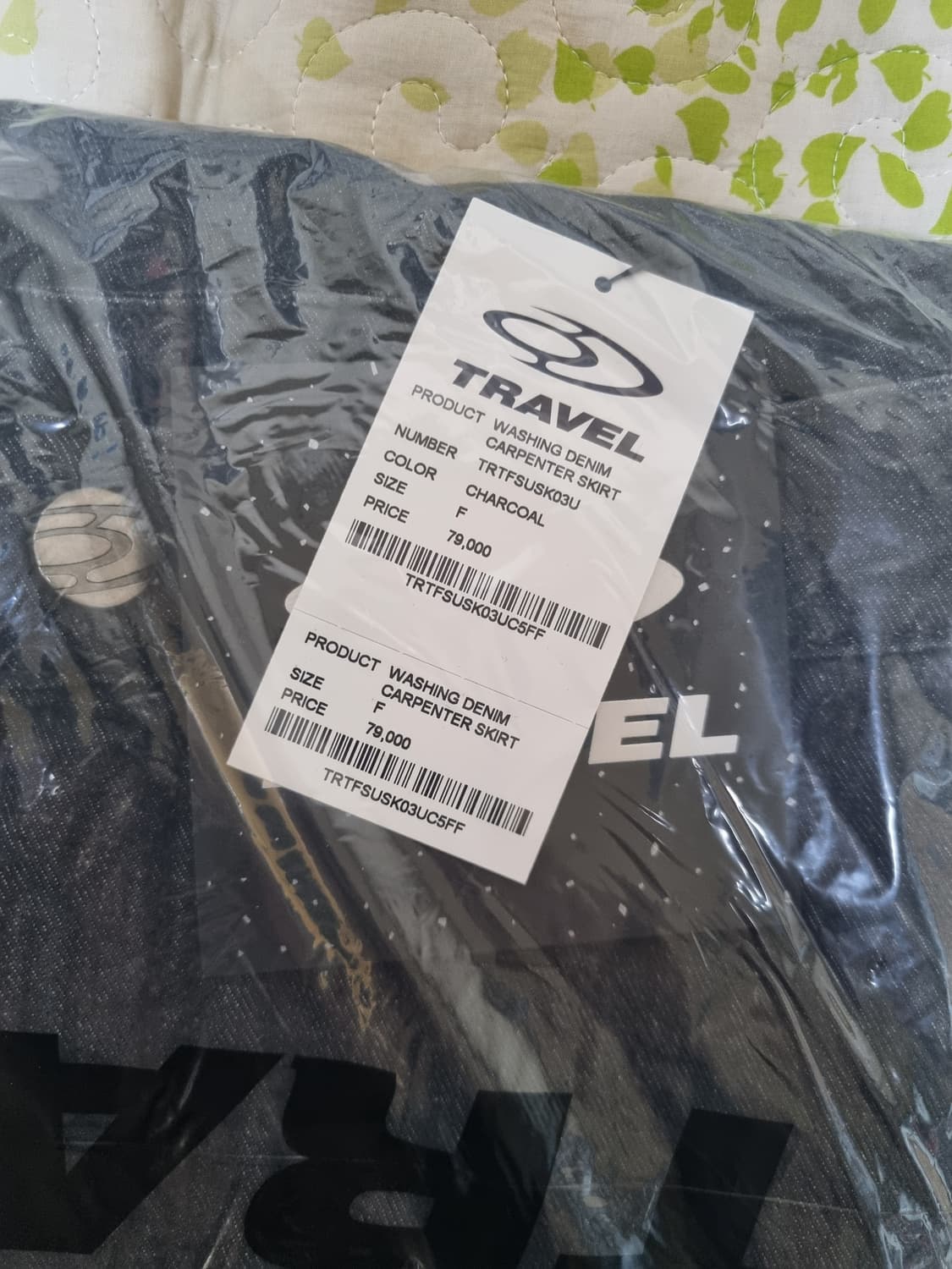 트래블 워싱 데님 카펜터 스커트 차콜 상품이미지2