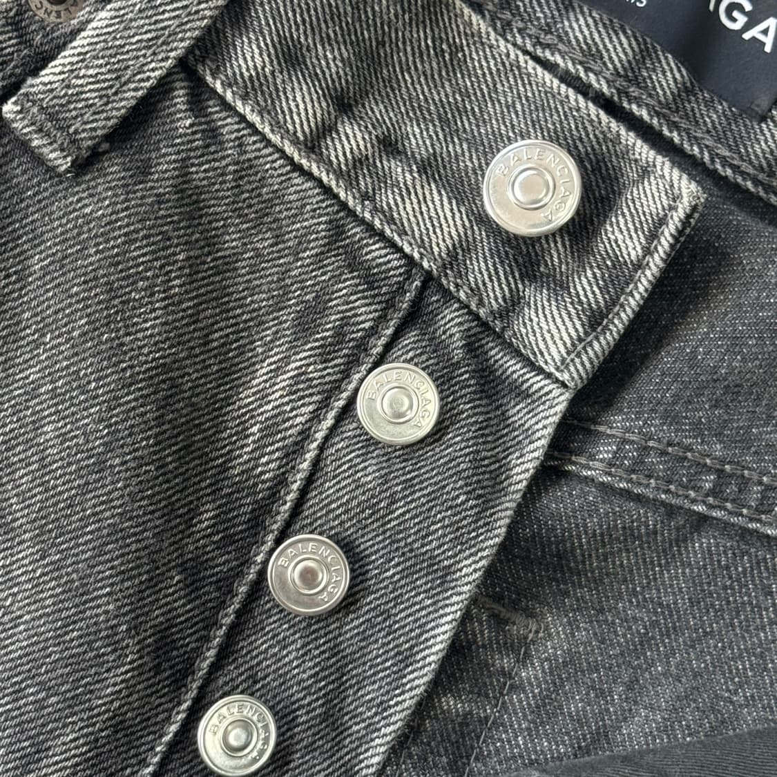 발렌시아가 3in1 지퍼 슬림 흑청 데님팬츠 29(30) 상품이미지3