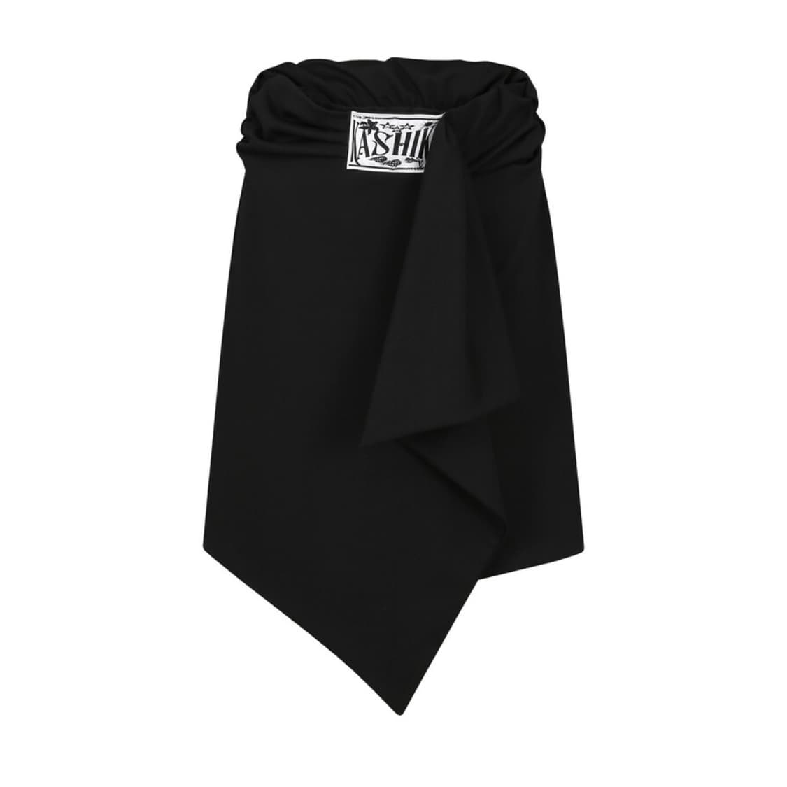 Kashiko Embroied Patch Draped Wrap Skirt 상품이미지1