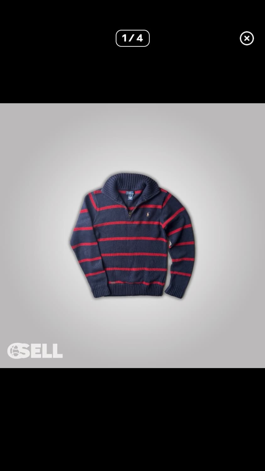 폴로 니트 반집업 상품이미지1