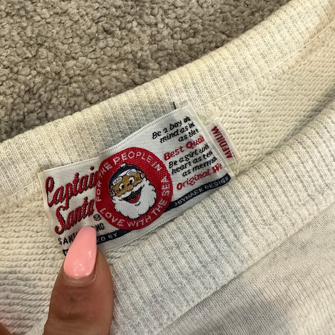 캡틴산타 멜란지 그래픽 레글런 스웻셔츠M 상품이미지2