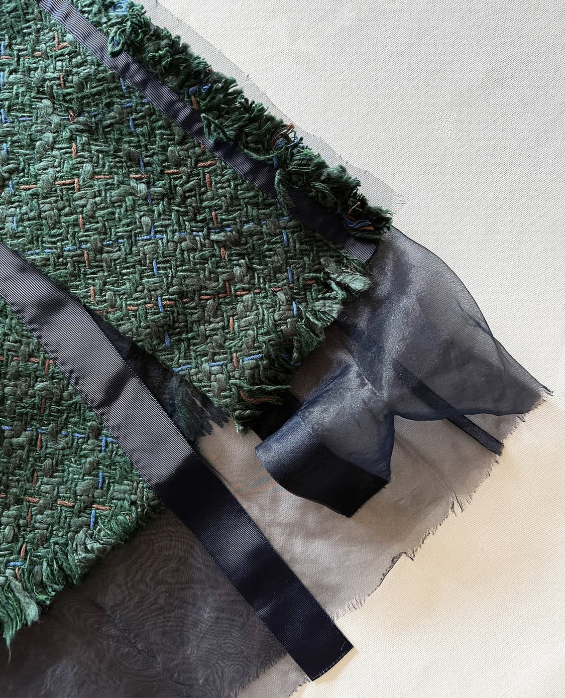 SACAI chiffon mix tweed skirt 상품이미지7