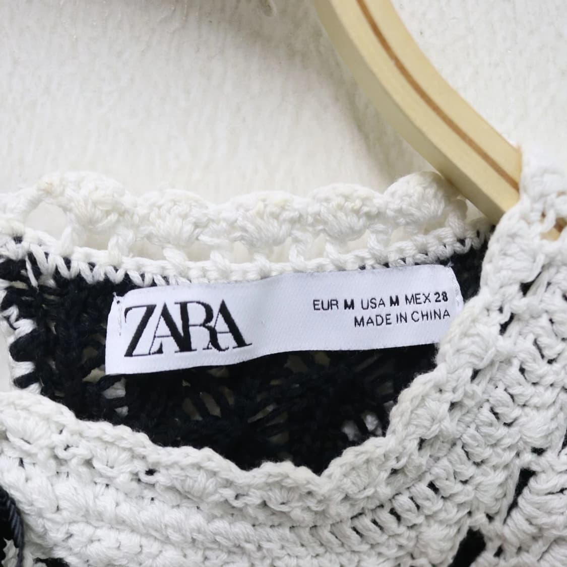 자라 발레코어 레이스 포인트 반팔 니트 62245 상품이미지6