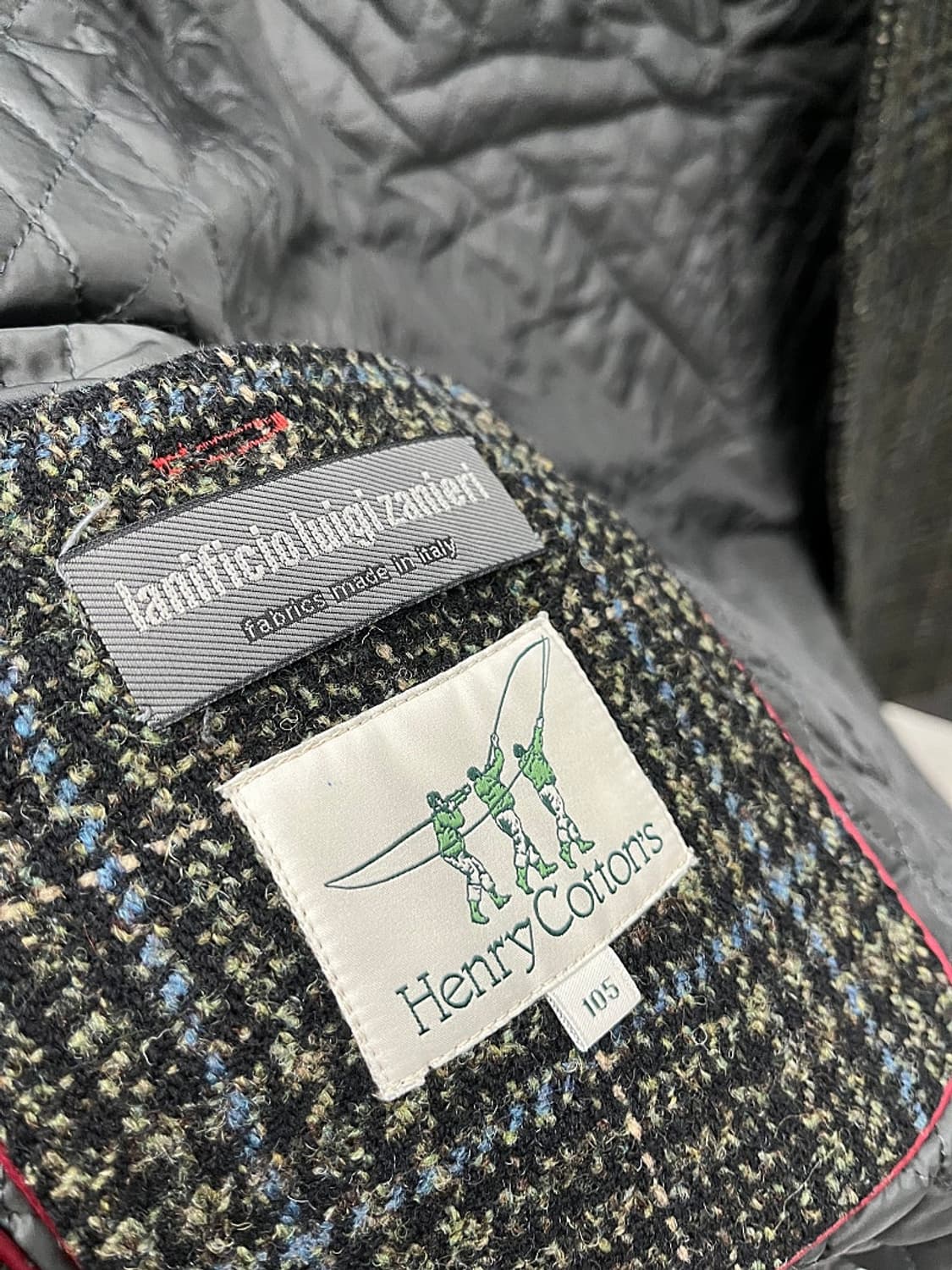 105) 헨리코튼 카키 체크 울코트  상품이미지9