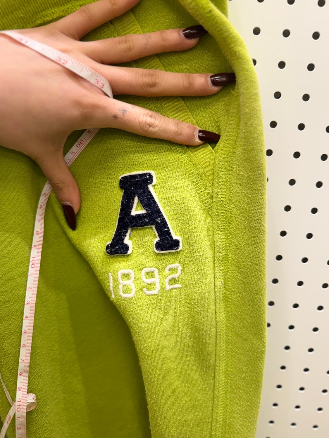 아베크롬비 A로고 자수 조거팬츠 그린 U1358 상품이미지5