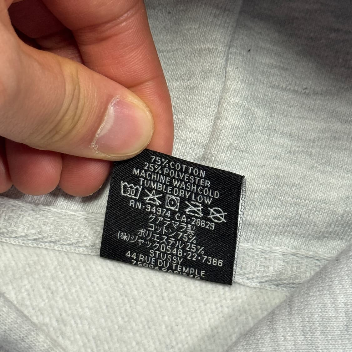 스투시 애쉬헤더 카모 C 빅로고 후드 S 상품이미지6