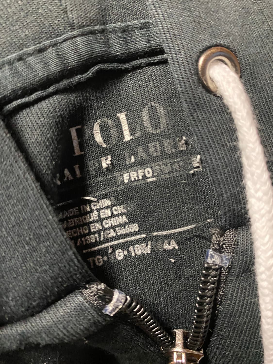 빈티지 폴로 랄프 로렌 집업 후디 black XL 상품이미지2