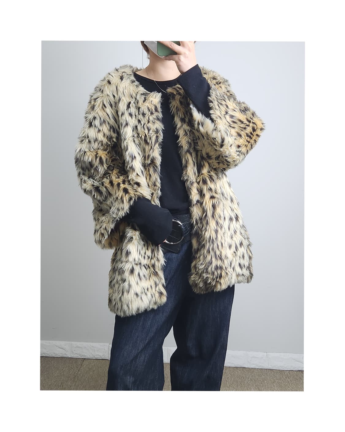 (giordano JP)레오파드 퍼 자켓 상품이미지1