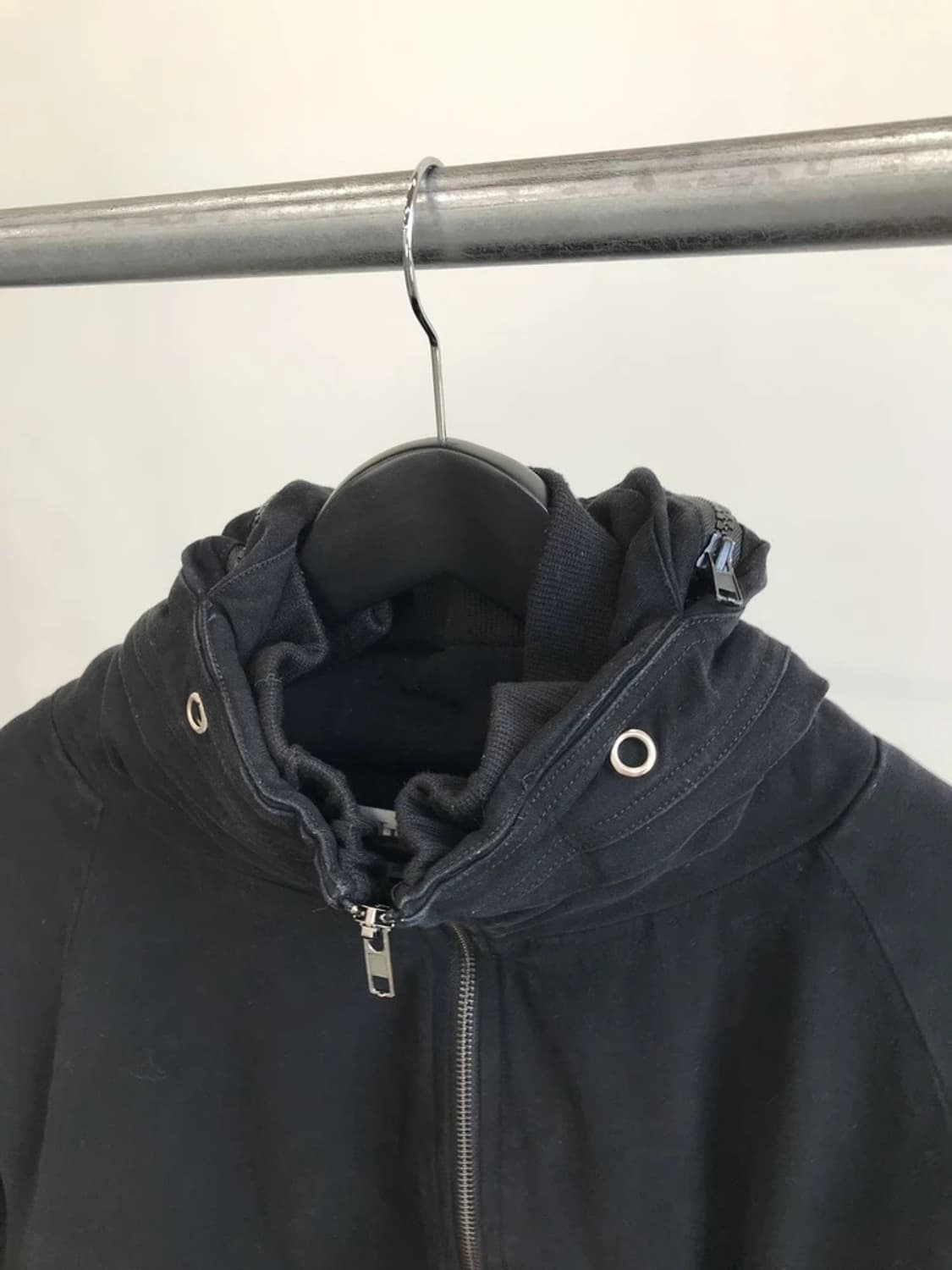 HUG.U Black Oversized Zip Hoodie 상품이미지6