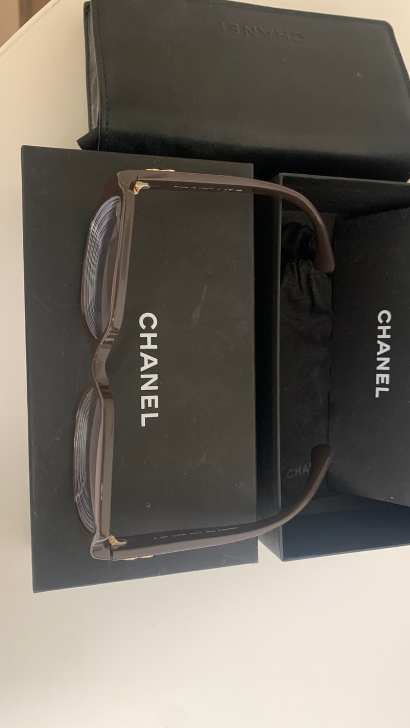 샤넬 하트 안경 브라운 상품이미지2