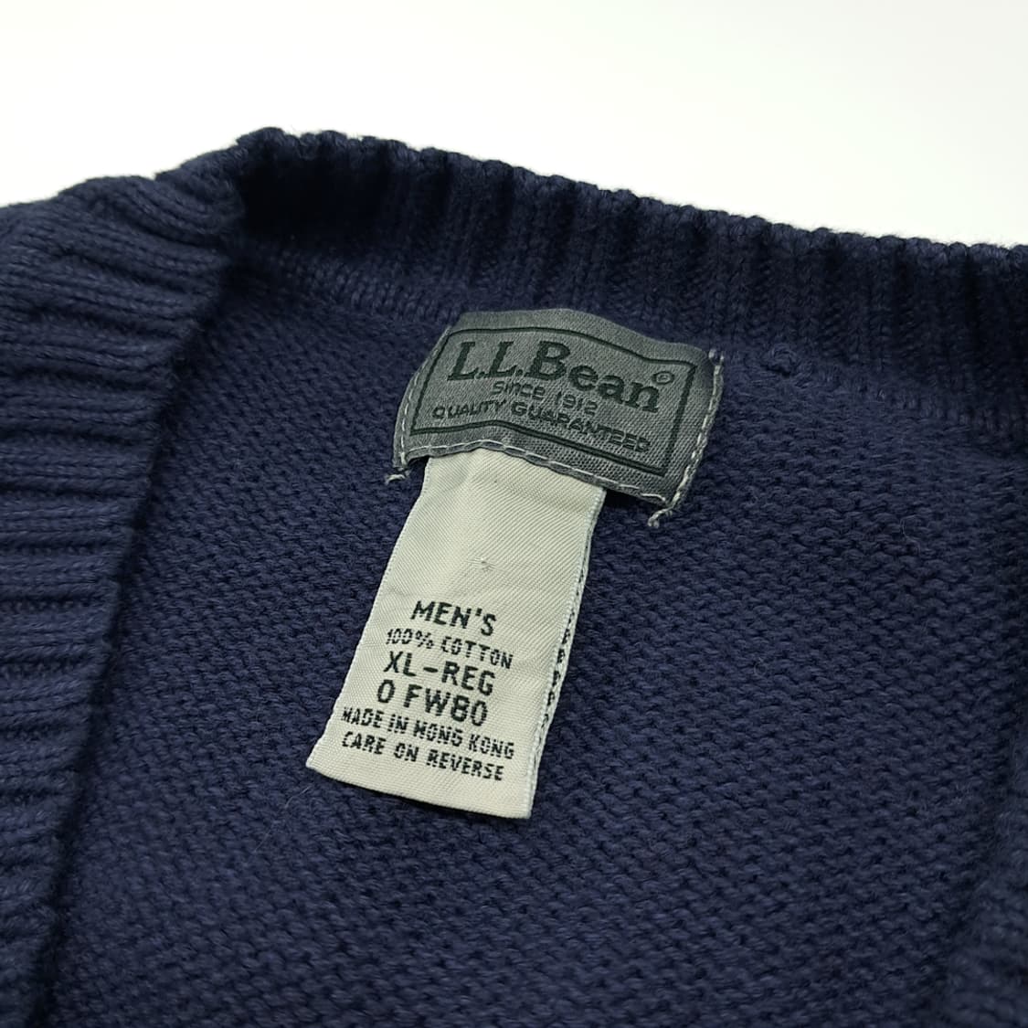 CL380 L 엘엘빈 90s 홍콩판  브이넥 네이비 니트 베스트 상품이미지3