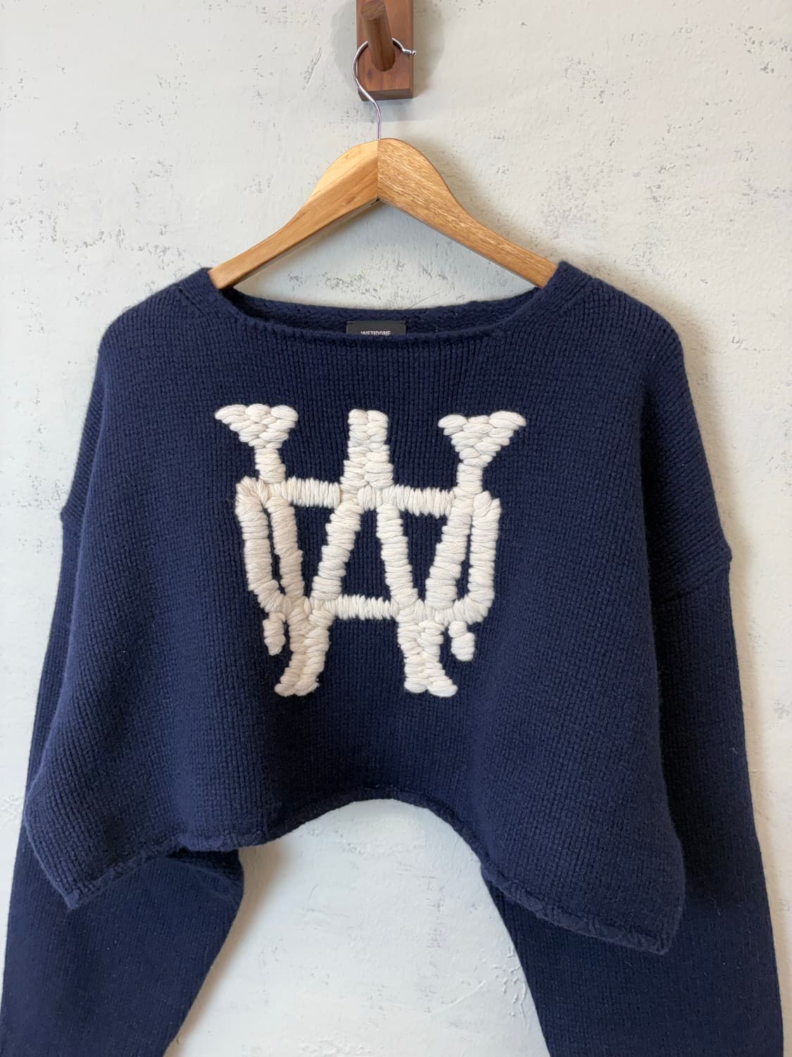 WE11DONE 웰던 캐시미어 크롭 니트 상품이미지4