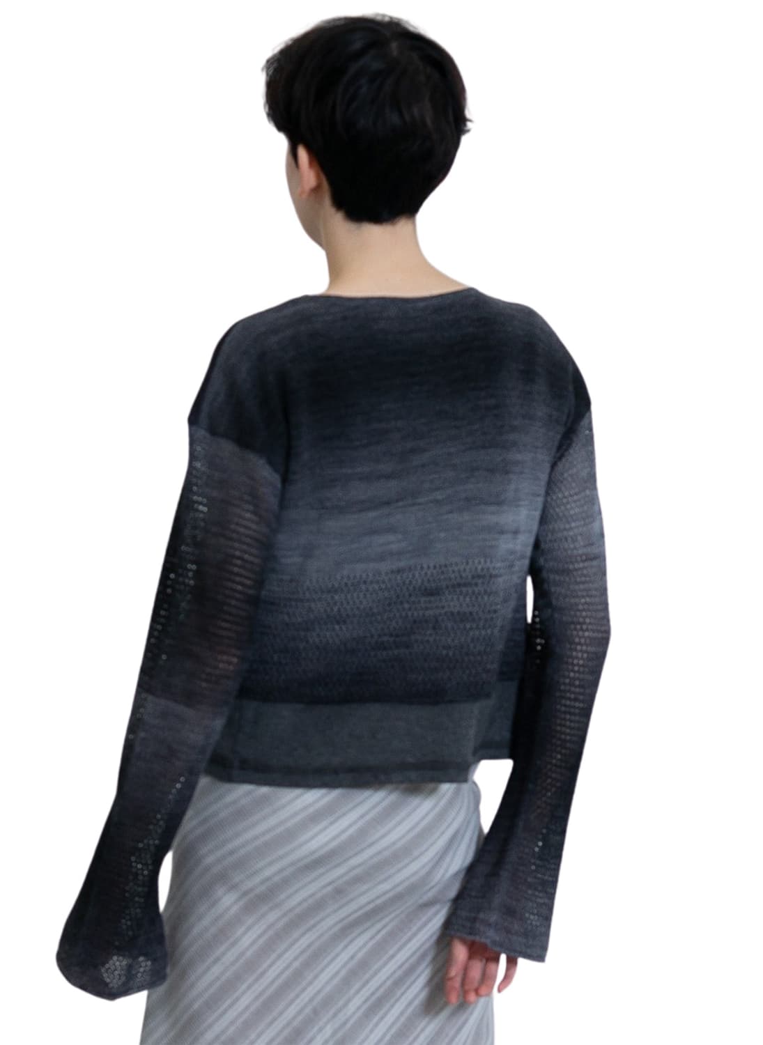 [F]퍼버즈 26ss 더블 레이어드 가디건/그레이 상품이미지2