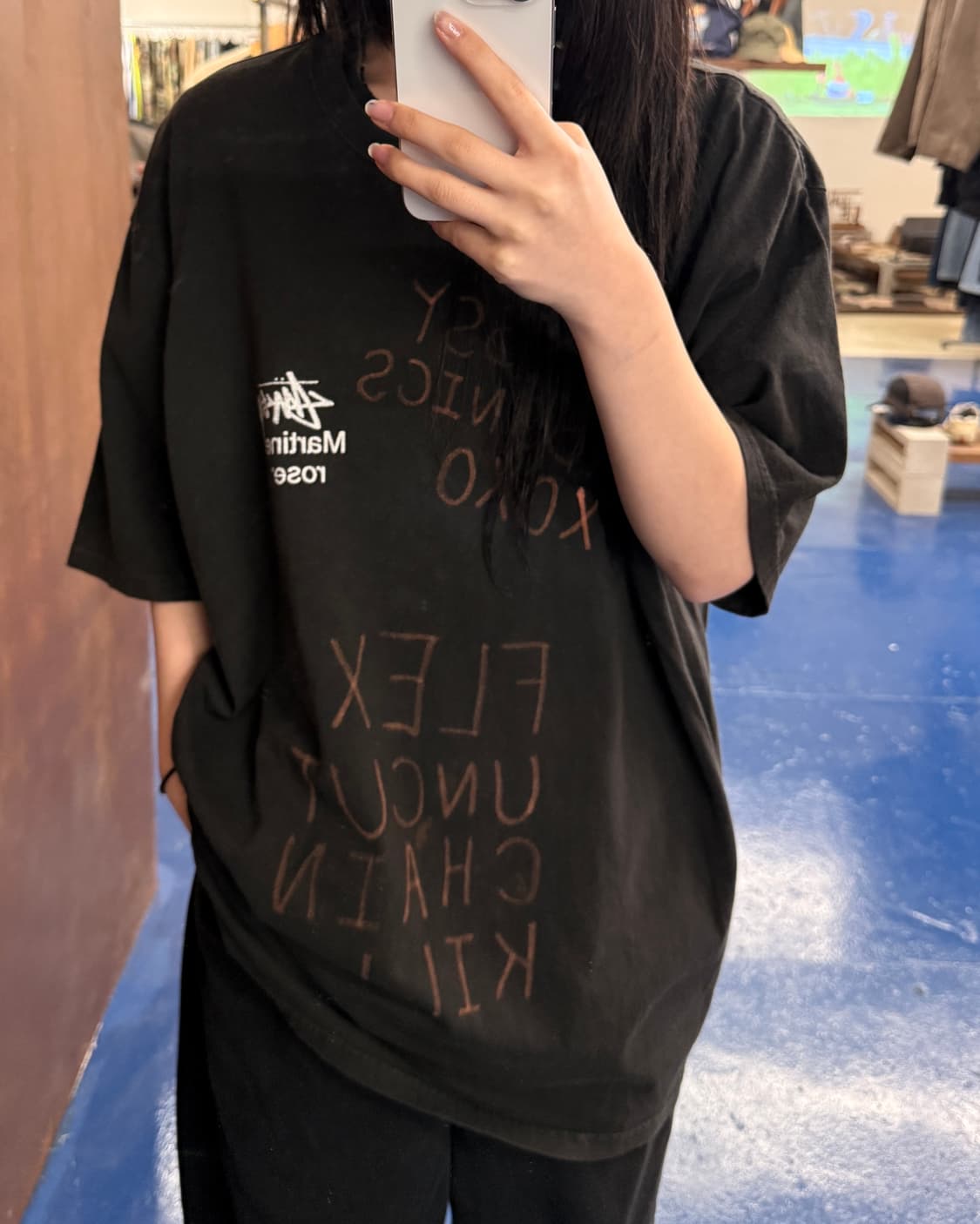 스투시 martine rose 검정 반팔티  상품이미지1