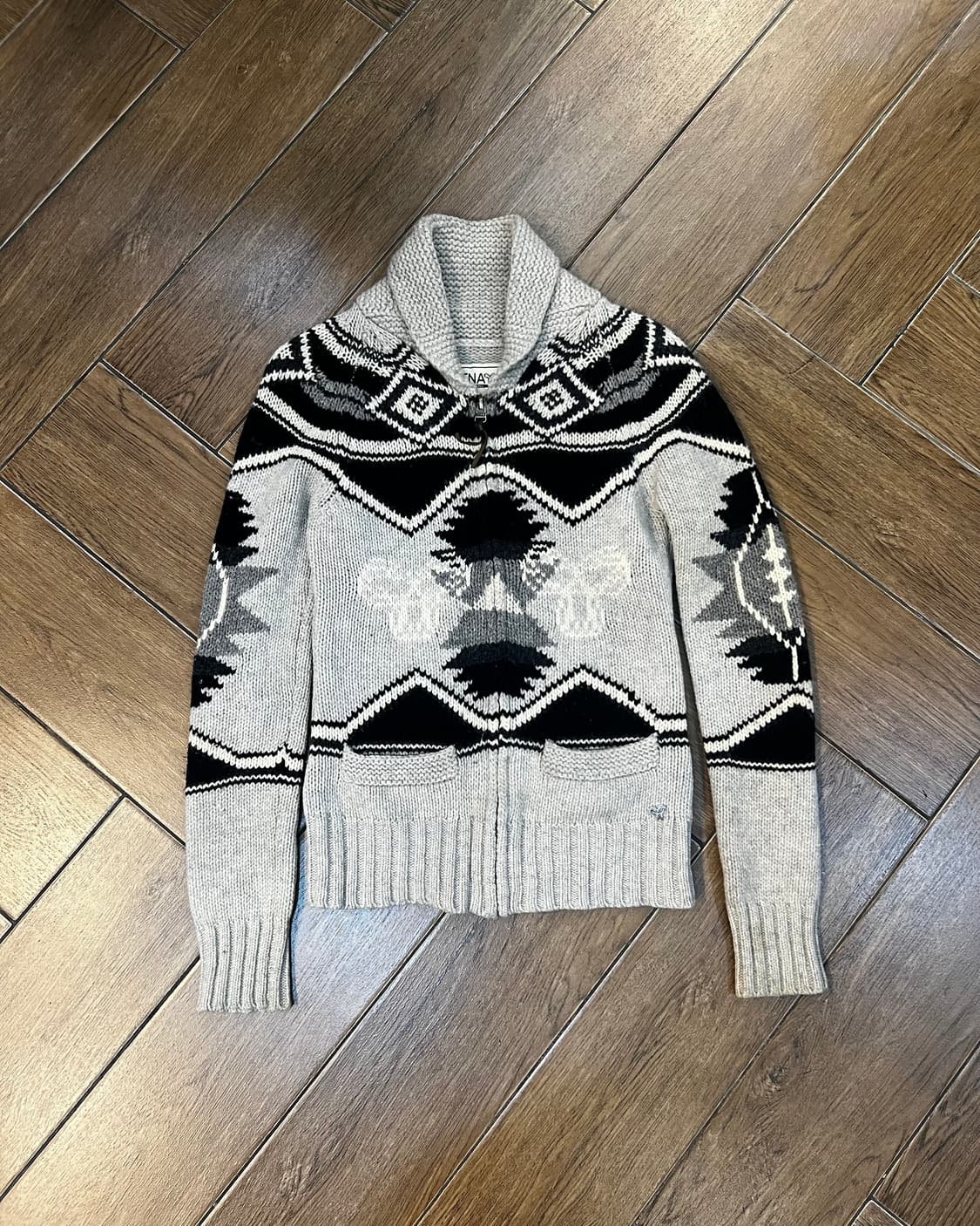 🐰그레이 패턴 집업 코디🐰 상품이미지5