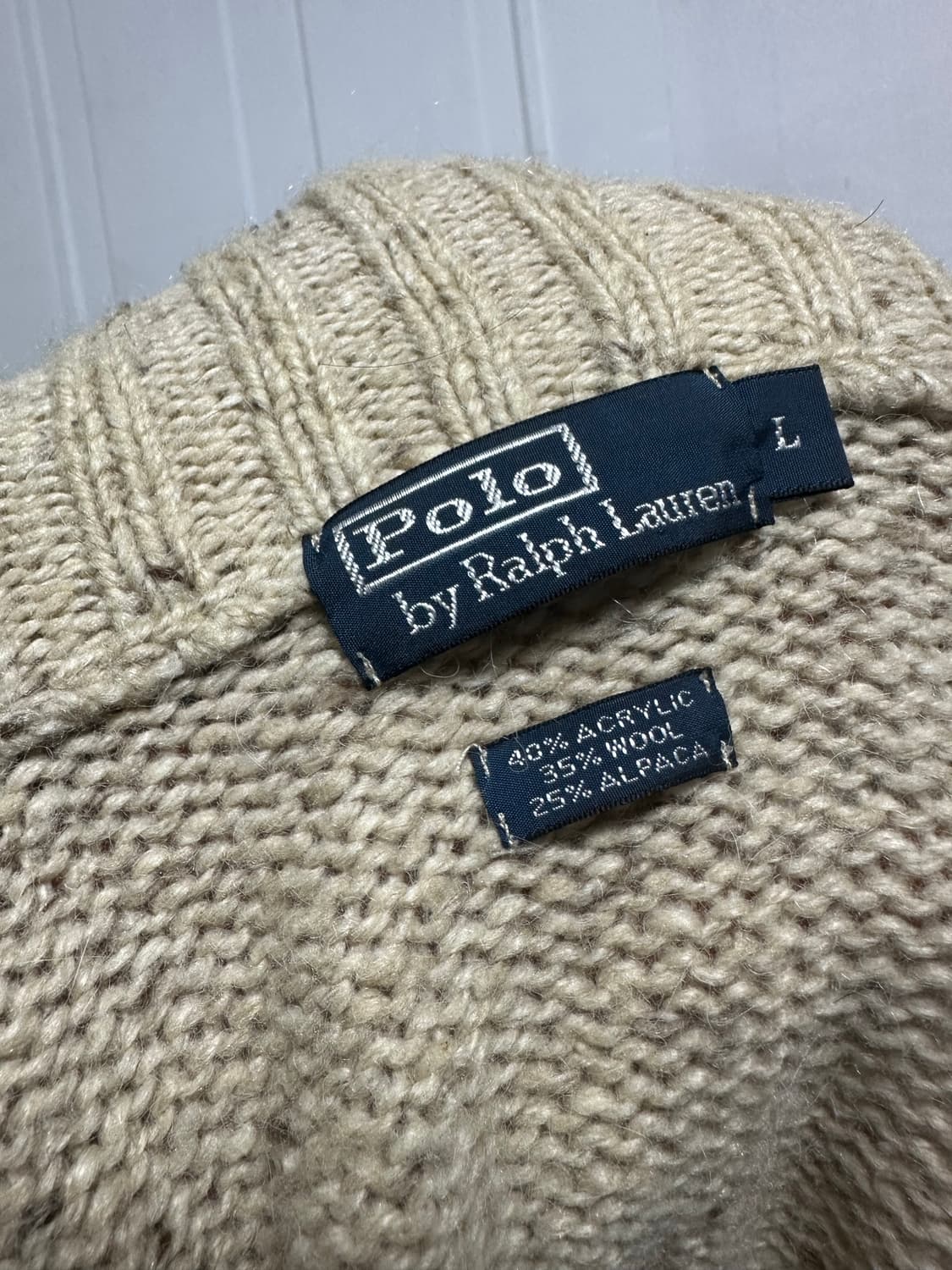 폴로 랄프로렌 알파카 블렌드 하이넥 집업 상품이미지3