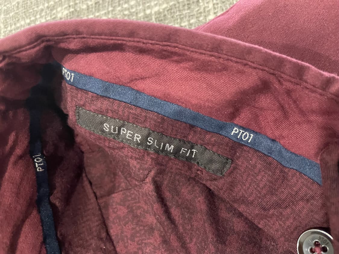PT01 남성 버건디 슬림핏 바지 48 상품이미지3